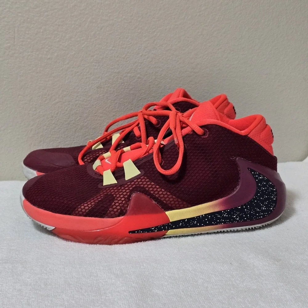 Nike Sz 6.5 Y Youth‎ Giannis Zoom Freak 1 GS Noble Red BQ5633-600